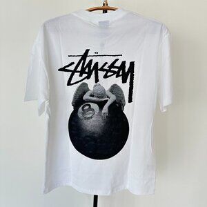 Stussy Classic Letter Loose T-shirt for Men and Women Size L